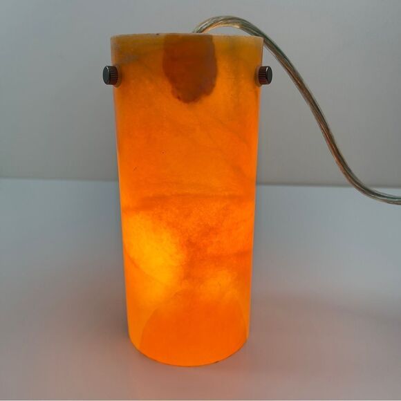 Fine golden honey Onyx Pendant Or Desk Light lamp 8" Perfect ambient lighting - Picture 8 of 10